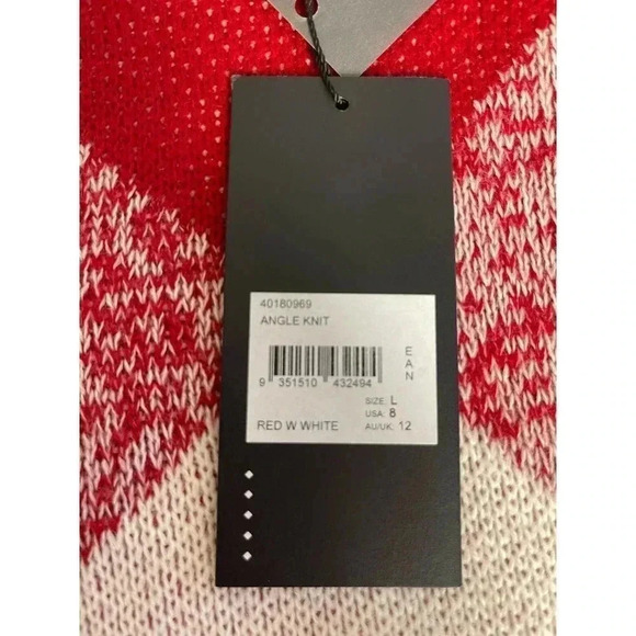 The fifth label NWT Womens Angle Knit sweater size Large Red/white - Picture 10 of 13